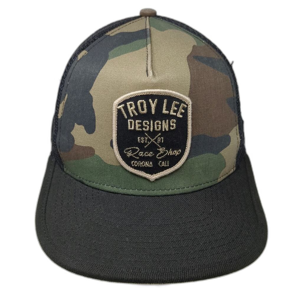 Troy Lee Designs Trucker Hat Green Camo One Size Snapback Mesh Race Shop Patch